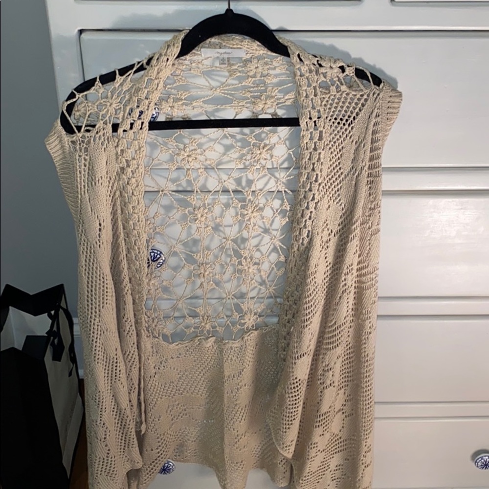 Tan lace cardigan